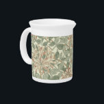 William Morris Honeysuckle Flower Wallpaper Drink Pitcher<br><div class="desc">William Morris was a famous 19th century floral wallpaper and fabric designer, and created many of the most famous floral designs in the arts & crafts movement, influencing Victorian home décor and the art nouveau artists. The William Morris company produced The Honeysuckle pattern between 1915 and 1917 as wallpaper art,...</div>