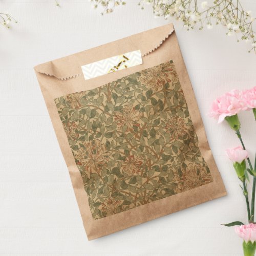 William Morris Honeysuckle Flower Wallpaper Favor Bag