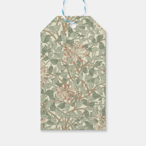 William Morris Honeysuckle Flower Wallpaper Gift Tags