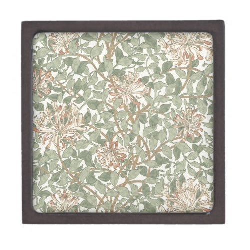 William Morris Honeysuckle Flower Wallpaper Keepsake Box