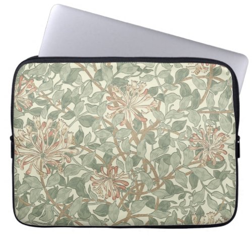 William Morris Honeysuckle Flower Wallpaper Laptop Sleeve