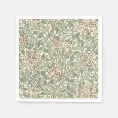 William Morris Honeysuckle Flower Wallpaper Napkins