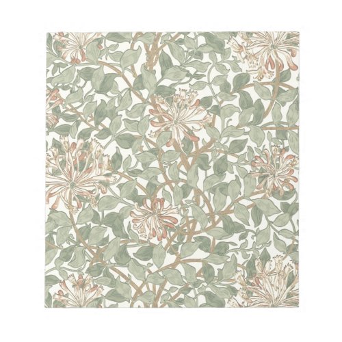 William Morris Honeysuckle Flower Wallpaper Notepad
