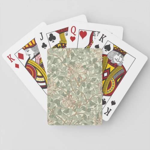 William Morris Honeysuckle Flower Wallpaper Poker Cards