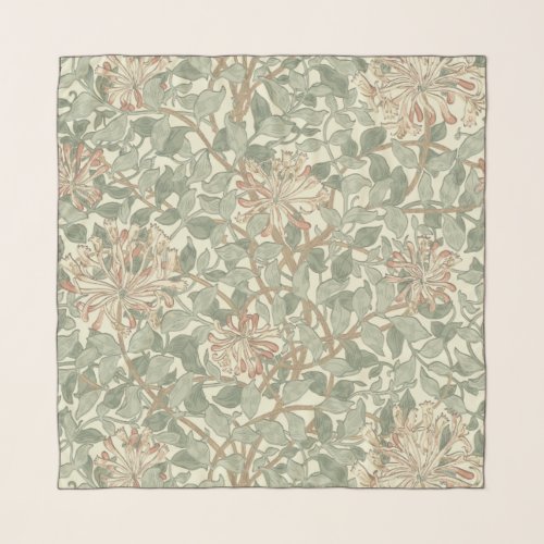 William Morris Honeysuckle Flower Wallpaper Scarf