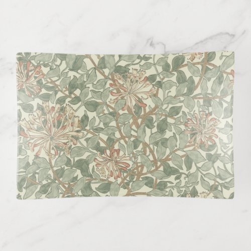 William Morris Honeysuckle Flower Wallpaper Trinket Tray