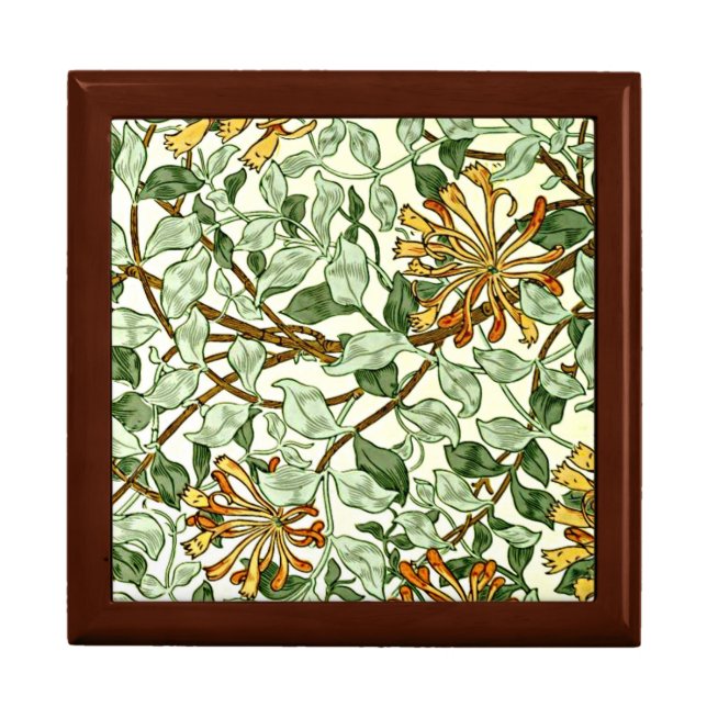 William Morris - Honeysuckle green and gold l Gift Box (Front)