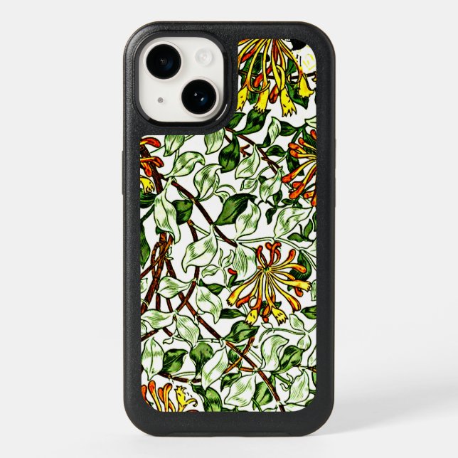 William Morris - Honeysuckle green and yellow Otterbox iPhone Case (Back)