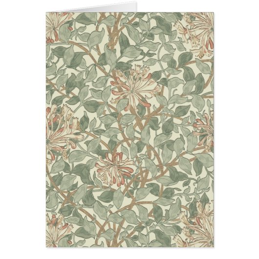 William Morris Honeysuckle Green Floral (Front)