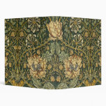 William Morris Honeysuckle Green Floral 3 Ring Binder