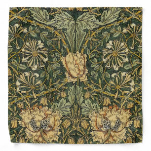 William Morris Honeysuckle Green Floral Bandana