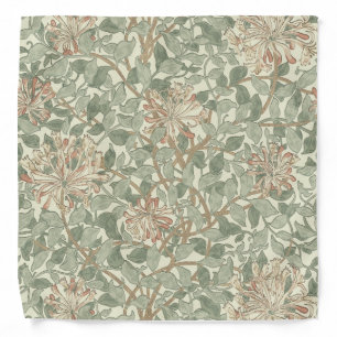 William Morris Honeysuckle Green Floral Bandana