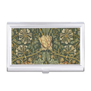 William Morris Honeysuckle Green Floral Business Card Case