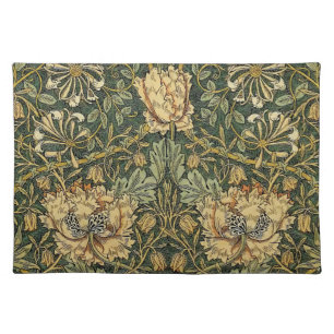 William Morris Honeysuckle Green Floral Cloth Placemat