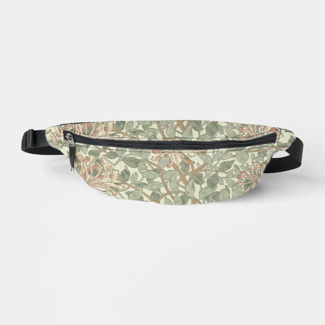 William Morris Honeysuckle Green Floral Fanny Pack (Front)