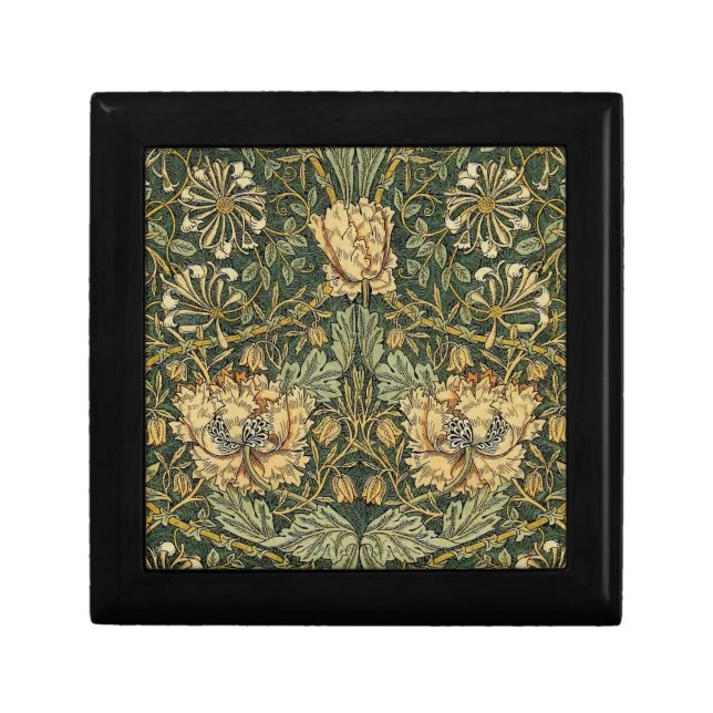 William Morris Honeysuckle Green Floral Gift Box (Front)