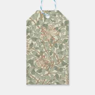 William Morris Honeysuckle Green Floral Gift Tags