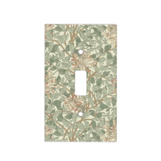 William Morris Honeysuckle Green Floral Light Switch Cover