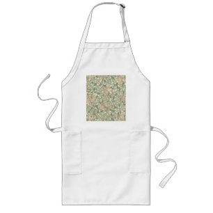 William Morris Honeysuckle Green Floral Long Apron