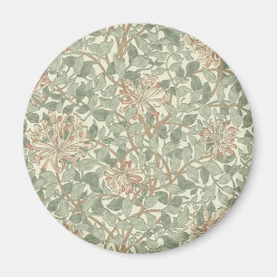 William Morris Honeysuckle Green Floral Magnet