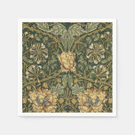 William Morris Honeysuckle Green Floral Napkins