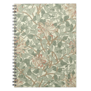 William Morris Honeysuckle Green Floral Notebook