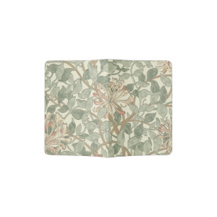 William Morris Honeysuckle Green Floral Passport Holder