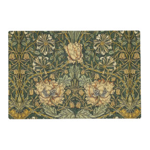 William Morris Honeysuckle Green Floral Placemat