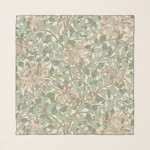 William Morris Honeysuckle Green Floral Scarf
