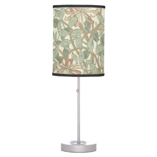 William Morris Honeysuckle Green Floral Table Lamp