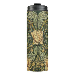 William Morris Honeysuckle Green Floral Thermal Tumbler