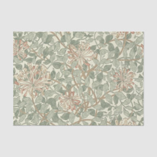 William Morris Honeysuckle Green Floral Tissue Paper