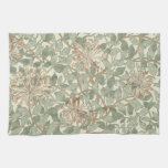 William Morris Honeysuckle Green Floral Towel