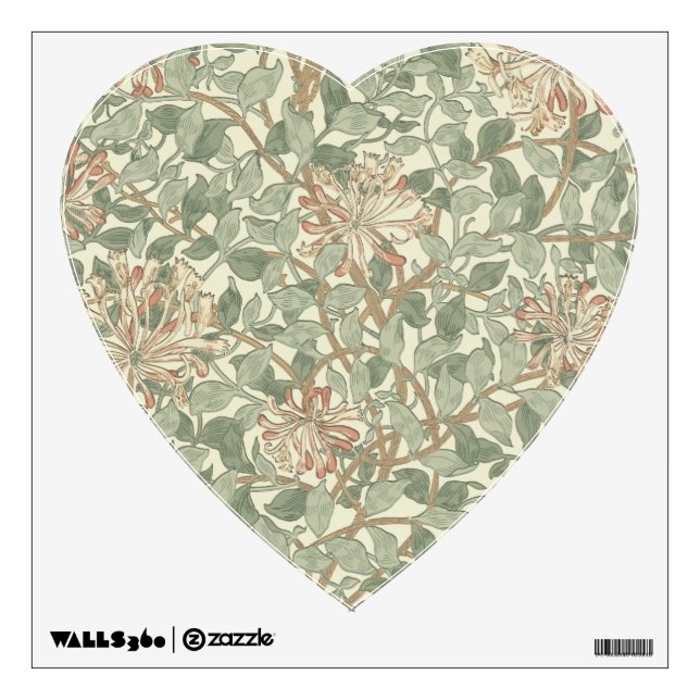 William Morris Honeysuckle Green Floral Wall Decal (Front)