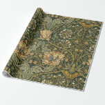 William Morris Honeysuckle Green Floral Wrapping Paper