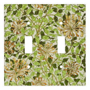 William Morris Honeysuckle Green Flowers Light Switch Cover