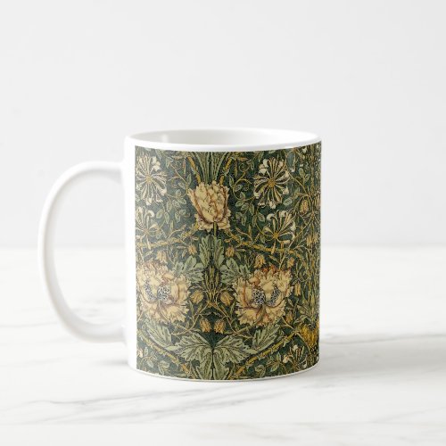 William Morris Honeysuckle Green Yellow  Coffee Mug