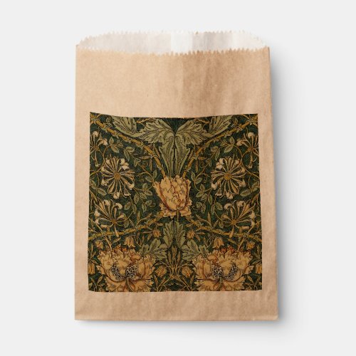 William Morris Honeysuckle Green Yellow  Favor Bag