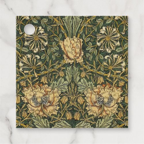 William Morris Honeysuckle Green Yellow  Favor Tags