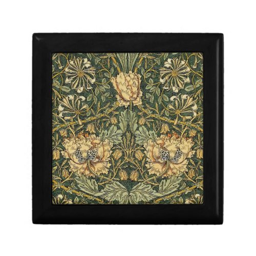 William Morris Honeysuckle Green Yellow  Gift Box