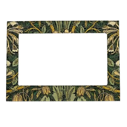 William Morris Honeysuckle Green Yellow  Magnetic Frame