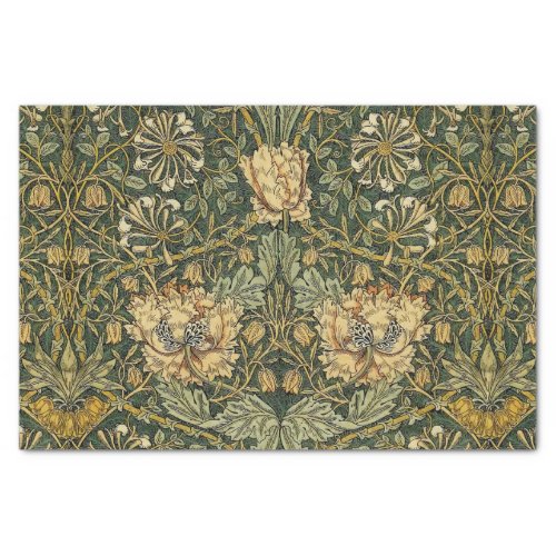 William Morris Honeysuckle Green Yellow  Tissue Paper