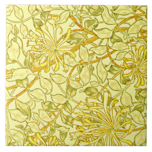 William Morris - Honeysuckle in Yellow Ceramic Tile