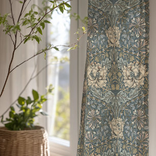 William Morris Honeysuckle Intricate Floral Sheer Curtains