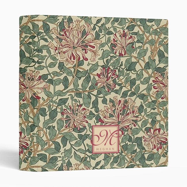 William Morris - Honeysuckle & Leaves - Monogram