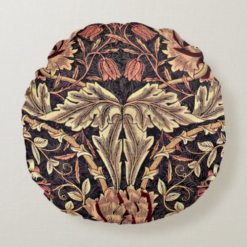 William Morris Honeysuckle pattern Round Pillow