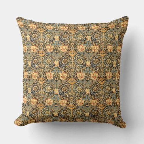 William Morris Honeysuckle Pattern Throw Pillow