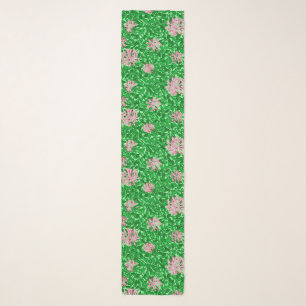 William Morris Honeysuckle, Pink and Green Scarf