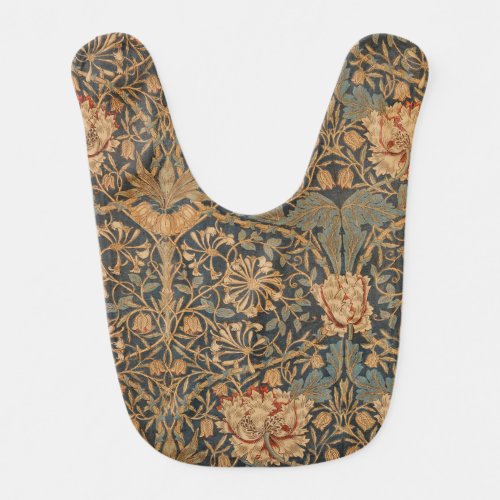 William Morris Honeysuckle Rich Wallpaper Baby Bib