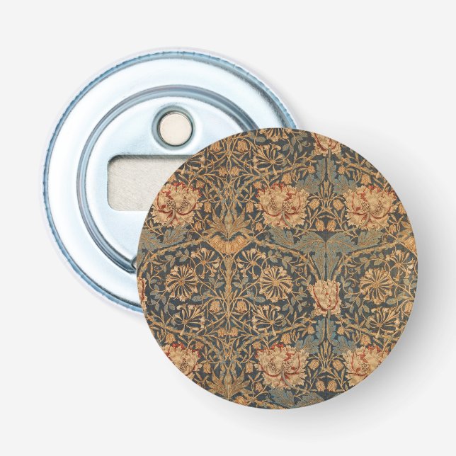 William Morris Honeysuckle Rich Wallpaper Bottle Opener (Front)
